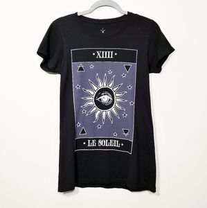 Tarot Card Le Soleil Sun Stars Graphic Tee Shirt
